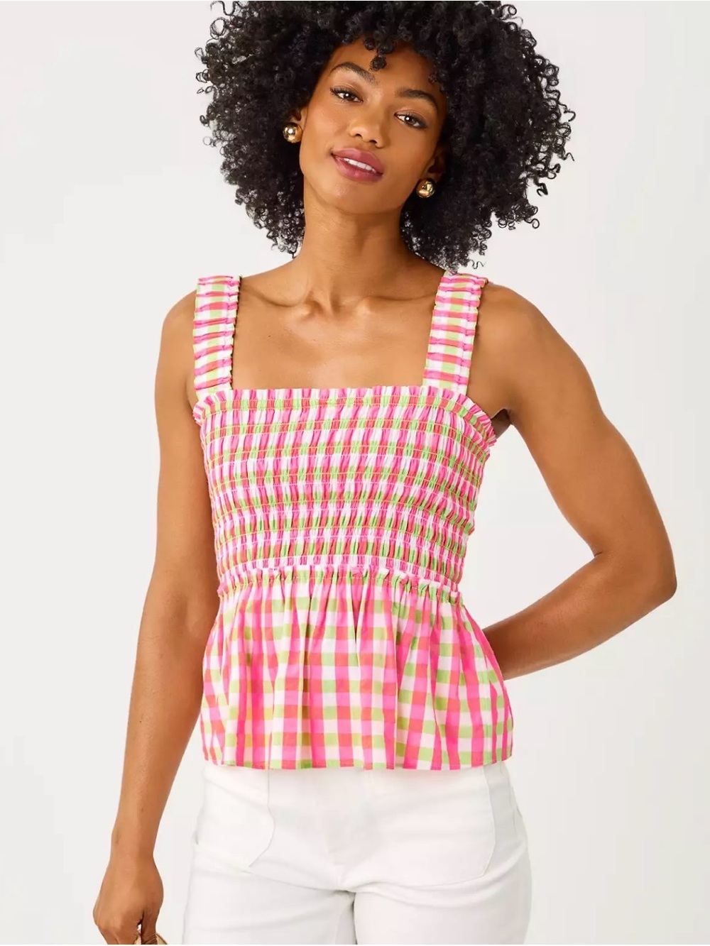 NWT Lilly Pulitzer Hadley Smocked Top